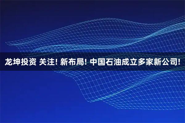 龙坤投资 关注! 新布局! 中国石油成立多家新公司!
